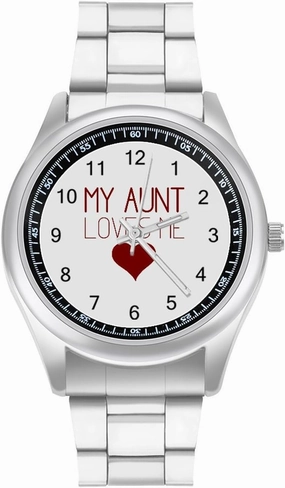 My Aunt Loves Me Casual Wrist Watches for Men Classic Business Dress Watch Big Face for Work Gym