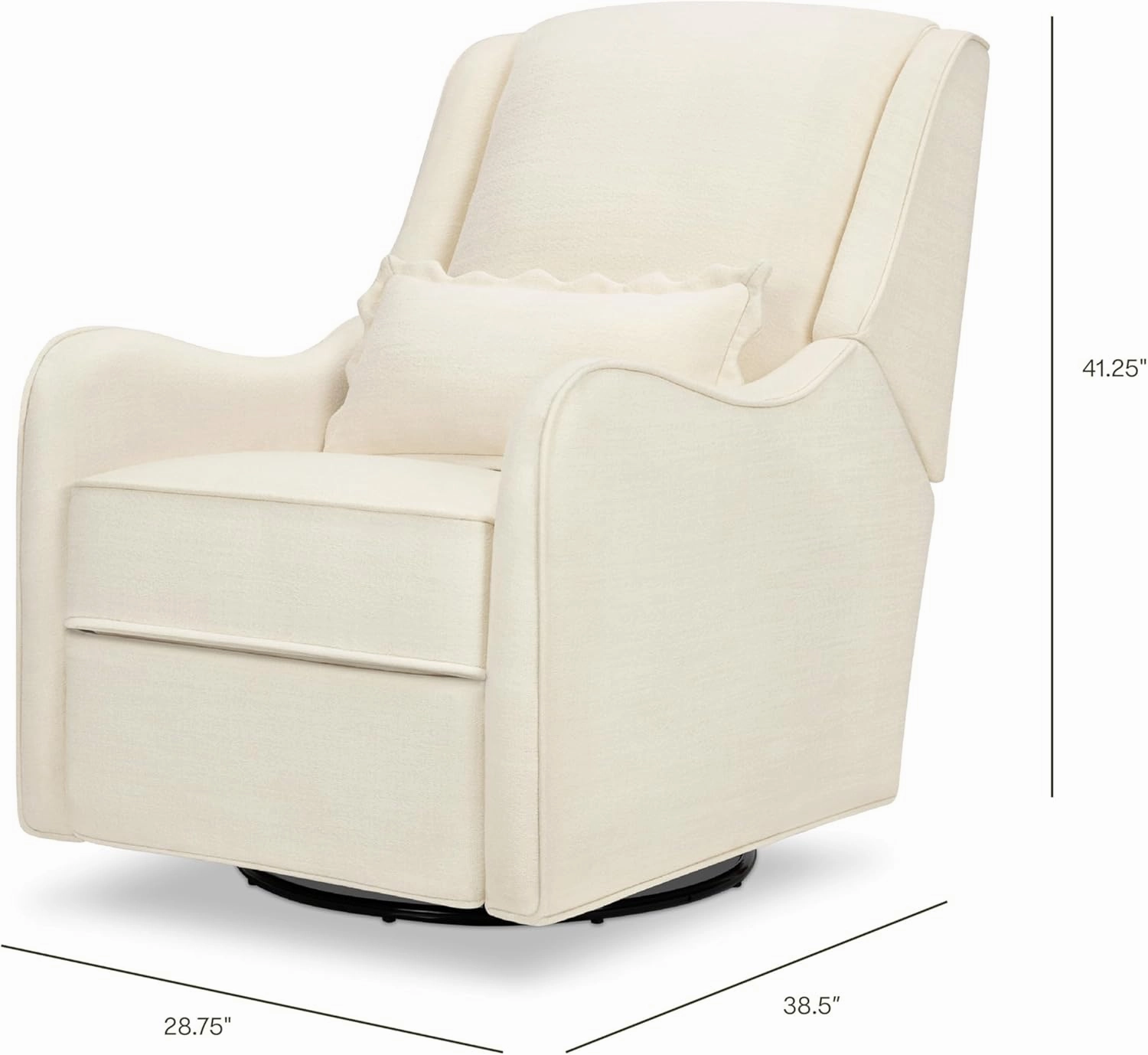 Namesake Devon Recliner and Swivel Glider in Performance Ivory Eco-Basketweave, GREENGUARD Gold and CertiPUR-US® Certified