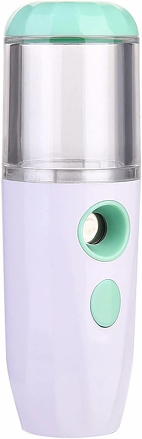 Nano Facial Spray Mini Sprayer, Portable Nano Sprayer, Eyelash Extender, Compact USB Rechargeable Facial Steamer, Moisturizing(Color:White)