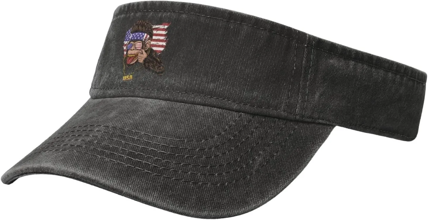 Naughty Monkey Sun Visor Hats Adjustable Baseball Cap for Women Men Sun Hat Golf Caps