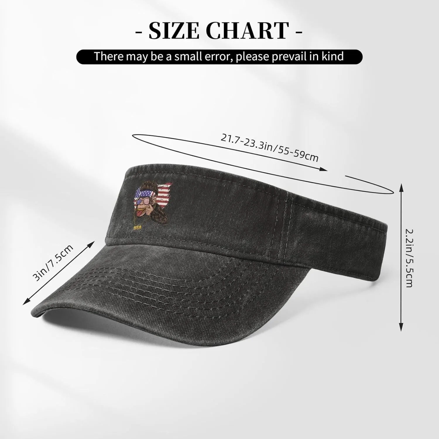 Naughty Monkey Sun Visor Hats Adjustable Baseball Cap for Women Men Sun Hat Golf Caps