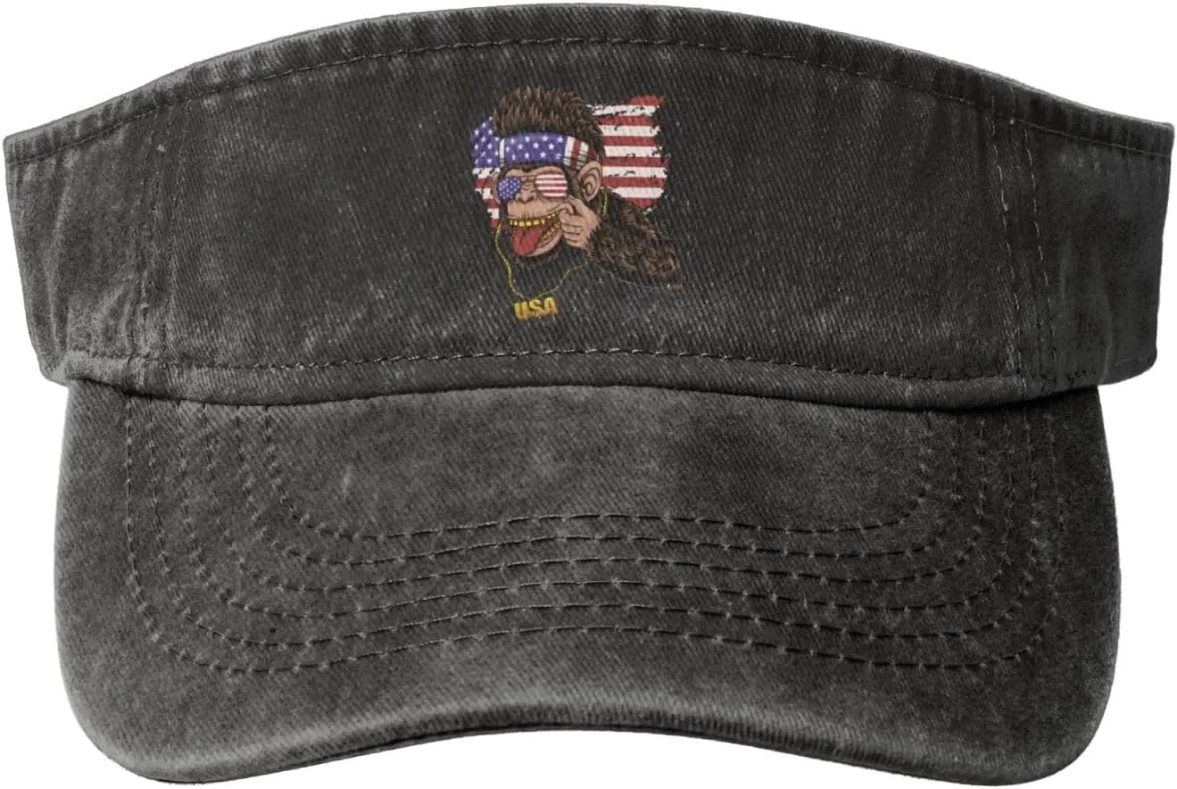 Naughty Monkey Sun Visor Hats Adjustable Baseball Cap for Women Men Sun Hat Golf Caps