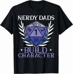 Nerdy Dad RPG Gaming D20 Tabletop Games Funny RPG Gamer T-Shirt