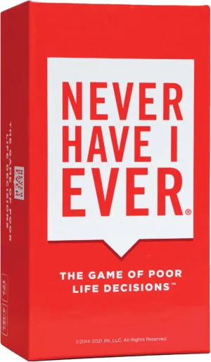 Never Have I Ever | The Kinda Dirty Classic Edition Adult Party Game of Poor Life Decisions for Interactive Game Night | Funny Outgoing Interactive Adult Icebreaker for Groups | Ages 17  Rated