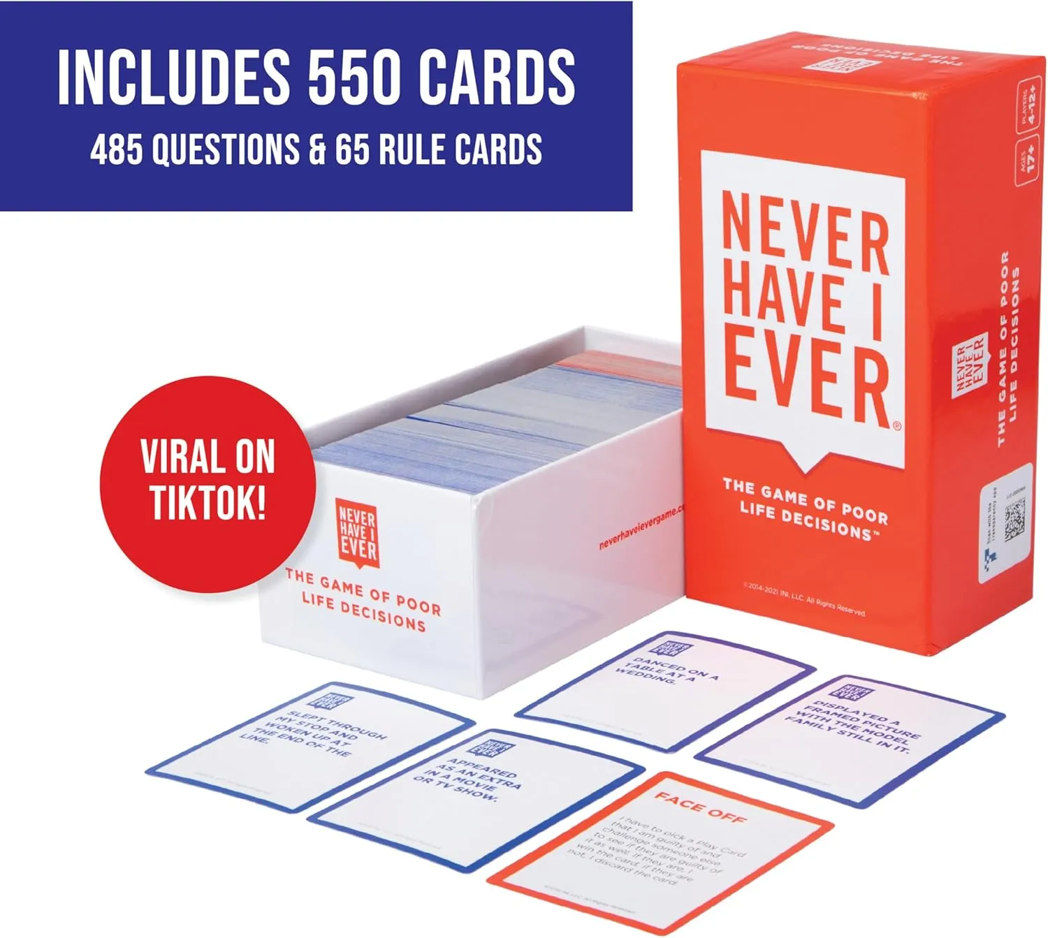 Never Have I Ever | The Kinda Dirty Classic Edition Adult Party Game of Poor Life Decisions for Interactive Game Night | Funny Outgoing Interactive Adult Icebreaker for Groups | Ages 17  Rated