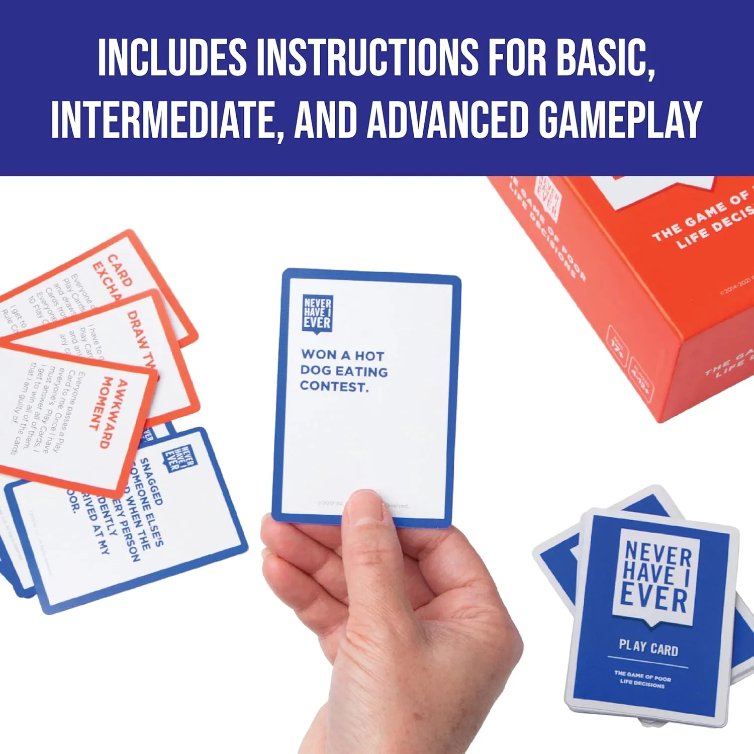 Never Have I Ever | The Kinda Dirty Classic Edition Adult Party Game of Poor Life Decisions for Interactive Game Night | Funny Outgoing Interactive Adult Icebreaker for Groups | Ages 17  Rated