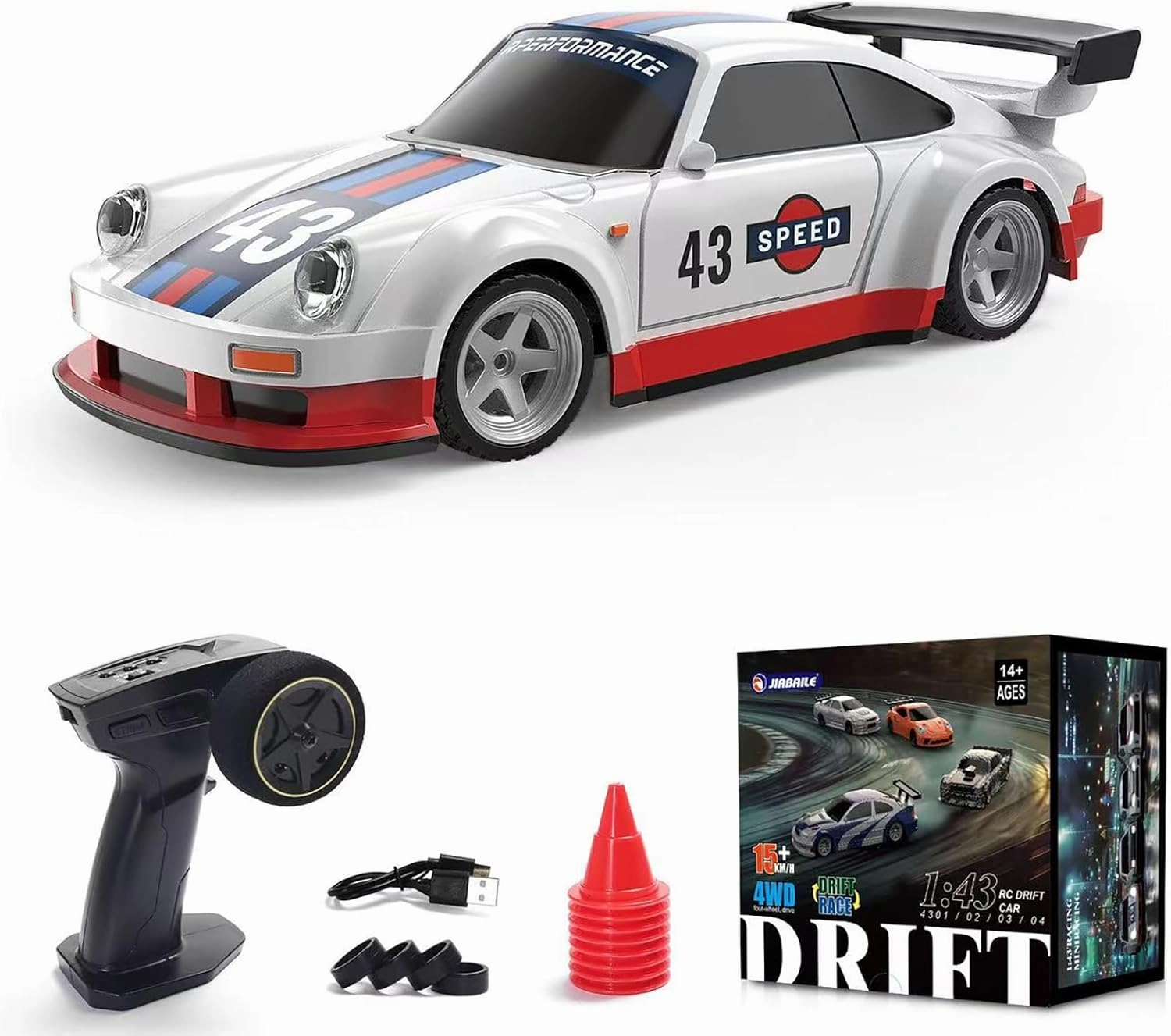 New Arriver 1/43 Drift Car RC Mini Racing Cars 2.4G 4WD Off-Road Remote Control Drifting High-Speed Vehicle Model Rechargeable Toys (4305)