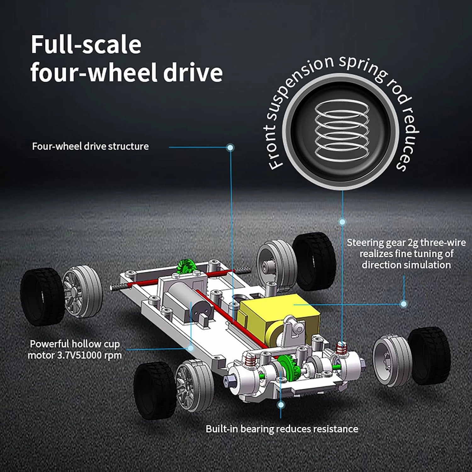 New Arriver 1/43 Drift Car RC Mini Racing Cars 2.4G 4WD Off-Road Remote Control Drifting High-Speed Vehicle Model Rechargeable Toys (4305)