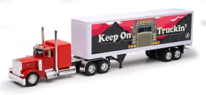 NewRay Toys Peterbilt Custom 379 with Dry Van Trailer Die Cast with Openable Door, 1:32 Scale, Kids, Gifts, Birthdays