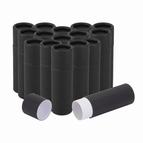 NICENEEDED 15 Pcs Paperboard Lip Balm Tubes, 0.4 Oz Kraft Paper Lipstick Tube, Cardboard Empty Deodorant Container Solid Perfume Tube Cosmetic Box for DIY Chapstick Deodorant Crayon