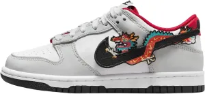 Nike Dunk Low Big Kid Shoes (White/Black-White, US Footwear Size System, Big Kid, Numeric, Medium, 4)