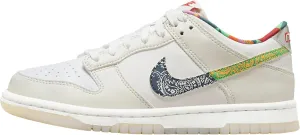 Nike Dunk Low Big Kids' Shoes (FN8913-141, White/White/Mystic RED) Size 4.5
