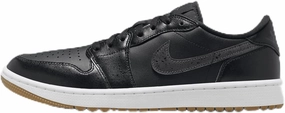 NIKE Air Jordan 1 Low G Golf Shoes (DD9315-005, Black/Gum Medium Brown/White/Anthracite) Size 3.5