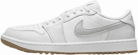 NIKE Air Jordan 1 Low G Golf Shoes (DD9315-111, White/Gum Medium Brown/Pure Platinum) Size 11.5
