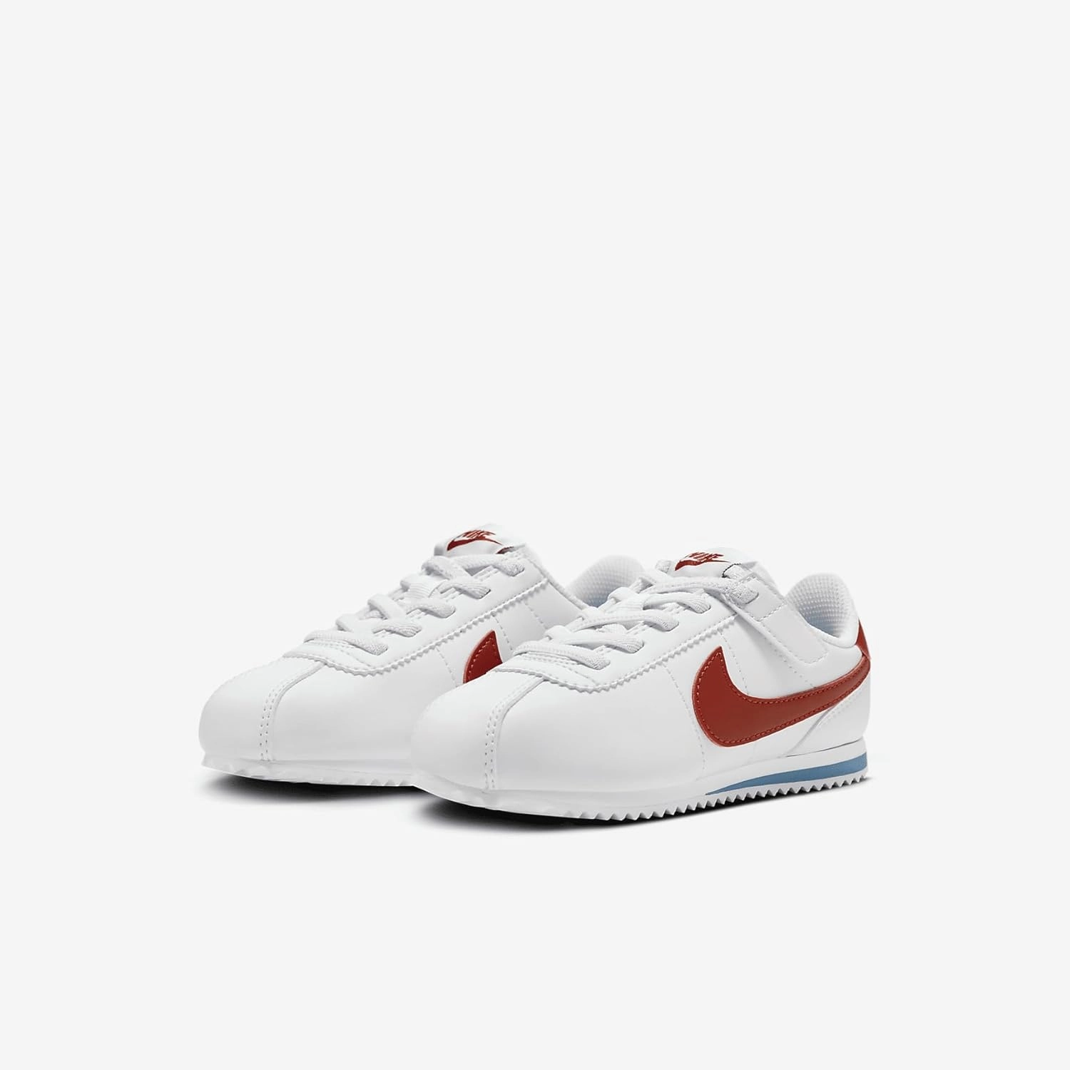 Nike Cortez EasyOn Little Kids' Shoes (DM0951-115, White/Varsity Blue/Varsity Red)