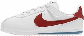 Nike Cortez EasyOn Little Kids' Shoes (DM0951-115, White/Varsity Blue/Varsity Red)