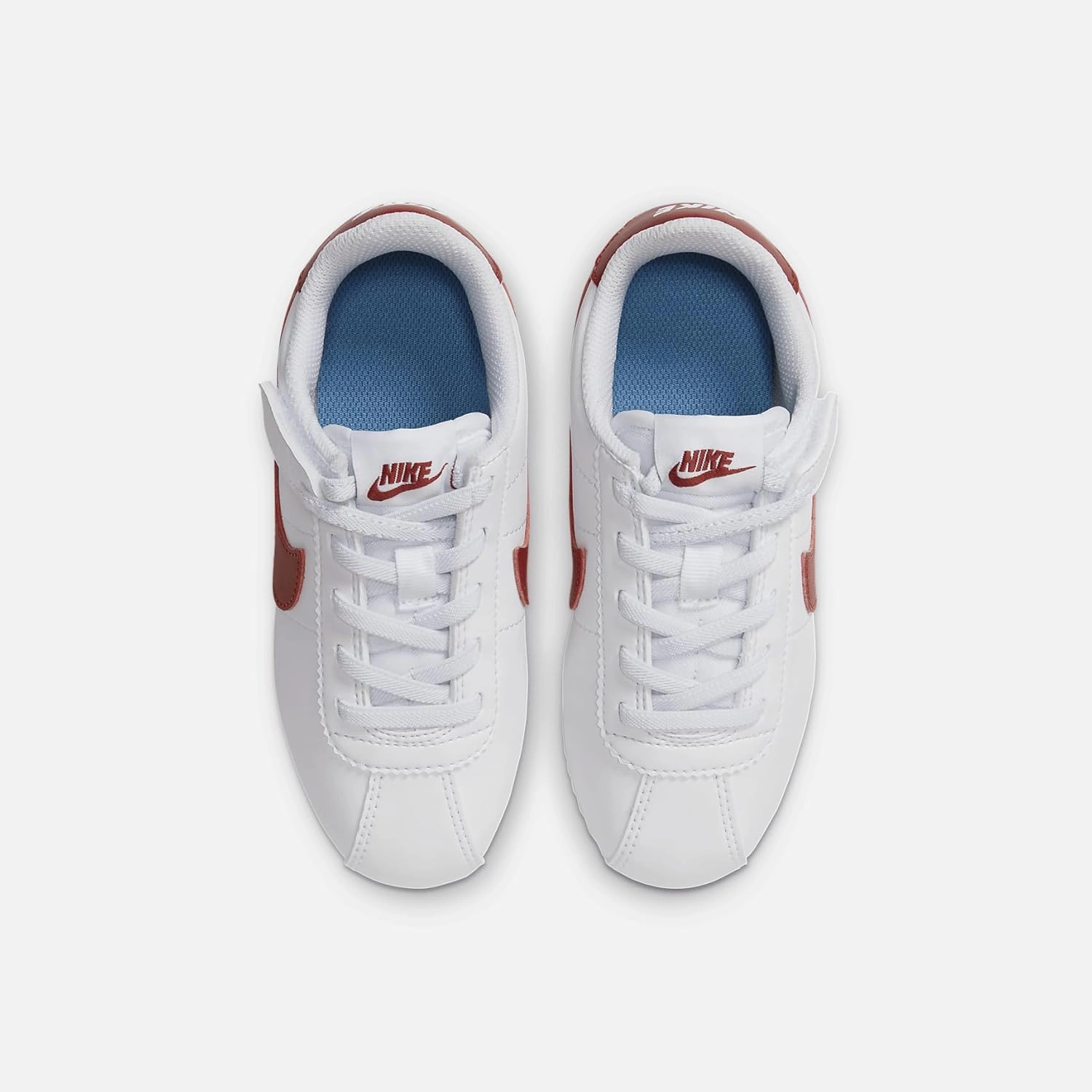 Nike Cortez EasyOn Little Kids' Shoes (DM0951-115, White/Varsity Blue/Varsity Red)