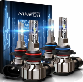 NINEO 9005 9006 Bulbs Combo, 9005 9006 Driving Light Bulbs, Plug and Play, Off-Road Use or Fog Light, Pack of 4
