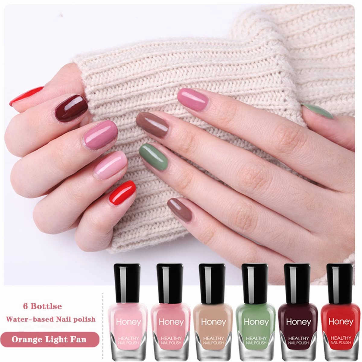 Non Toxic Nail Polish Set, Easy Peel Off and Fast Dry Nail Polish Set for Pack, Eco Friendly & Organic Water Based Nail Polish for Women,Teens (18 Bottles)