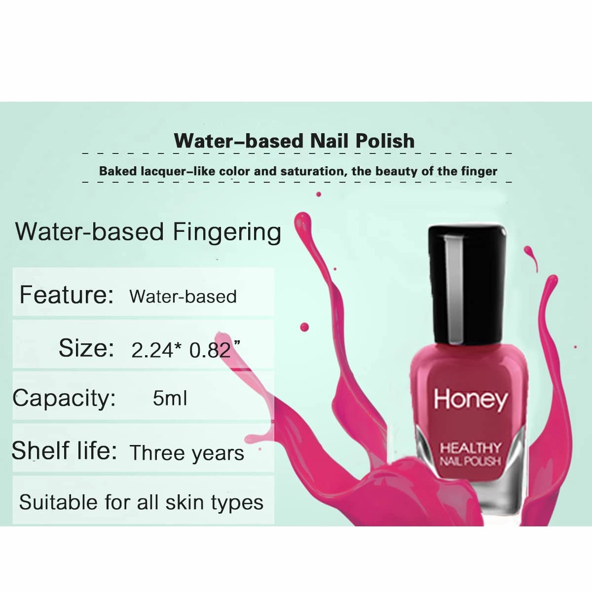 Non Toxic Nail Polish Set, Easy Peel Off and Fast Dry Nail Polish Set for Pack, Eco Friendly & Organic Water Based Nail Polish for Women,Teens (18 Bottles)