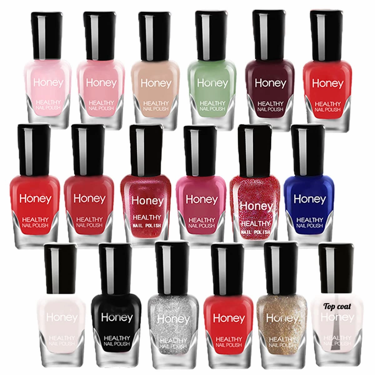 Non Toxic Nail Polish Set, Easy Peel Off and Fast Dry Nail Polish Set for Pack, Eco Friendly & Organic Water Based Nail Polish for Women,Teens (18 Bottles)