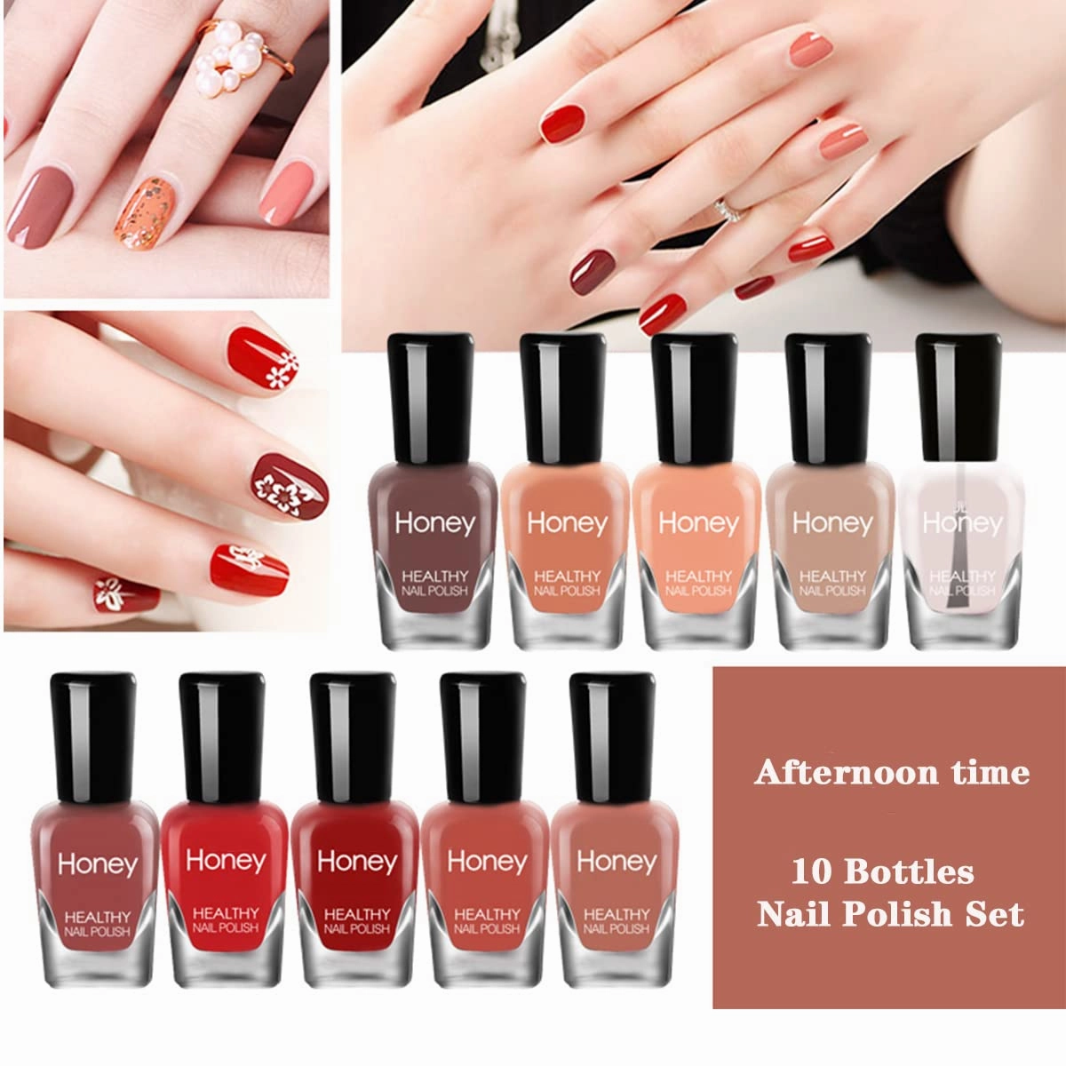 Non Toxic Nail Polish Set, Easy Peel Off and Fast Dry NailPolish Set for Pack, Eco Friendly and Organic Water Based Nail Polish for Women,Teens(20 Bottles)