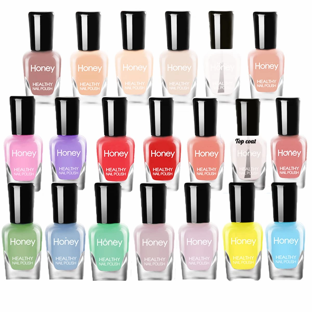Non Toxic Nail Polish Set, Easy Peel Off and Fast Dry NailPolish Set for Pack, Eco Friendly and Organic Water Based Nail Polish for Women,Teens(20 Bottles)