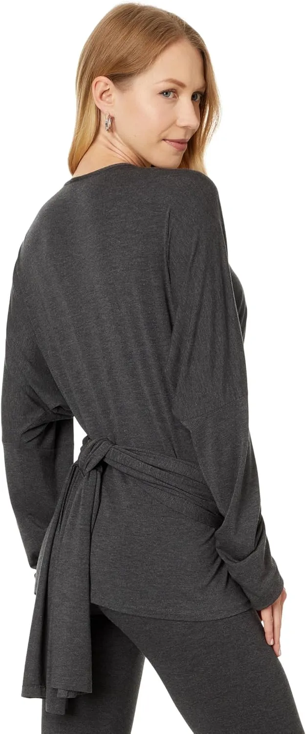 Norma Kamali Women's Long Sleeve Dolman Wrap Top