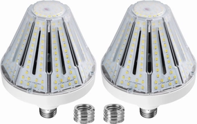 NS 1-Set 120W Ultra-Bright Flicker-Free LED Bulbs (18,500LM | 5000K Daylight | CRI 90) - Dual E39/E26 Base with Built-in Cooling Fan - Commercial Grade A17 Shape - ETL/UL/CE Certified.Not Dimmable