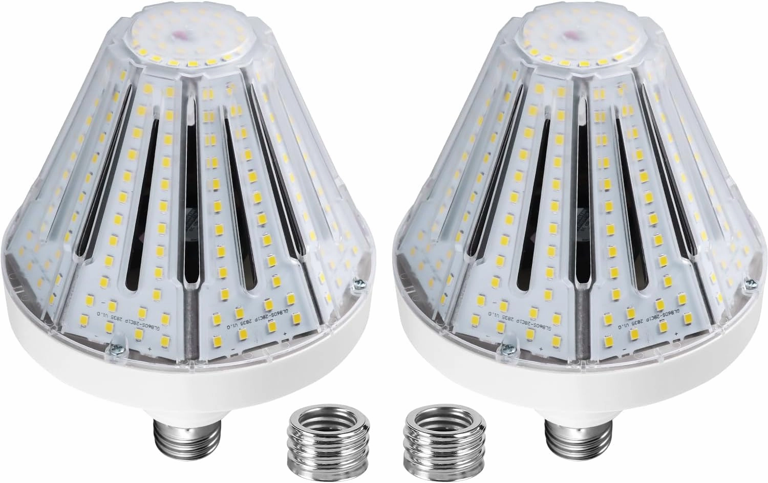 NS 1-Set 120W Ultra-Bright Flicker-Free LED Bulbs (18,500LM | 5000K Daylight | CRI 90) - Dual E39/E26 Base with Built-in Cooling Fan - Commercial Grade A17 Shape - ETL/UL/CE Certified.Not Dimmable