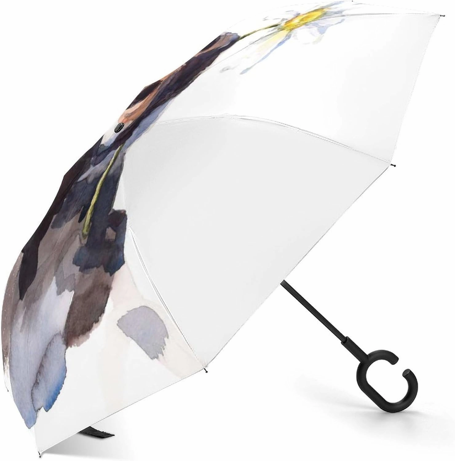 Nugier Auto Large Inverted Rain Umbrella, Sun Protect UV Winds Rain Compact Parasol Automatic Open/Close Reverse Car Umbrella
