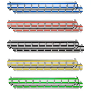Number 401-500 Labeled Key Racks with Hooks for Adjustable Key Cabinets | AF13690