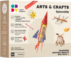 Oddy Arts & Crafts Creative Spaceship Building Kit - Eco-Friendly STEM Toy Set for Kids 4 