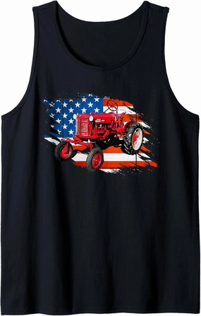 Old Farmall Cub Tractor Tank Top