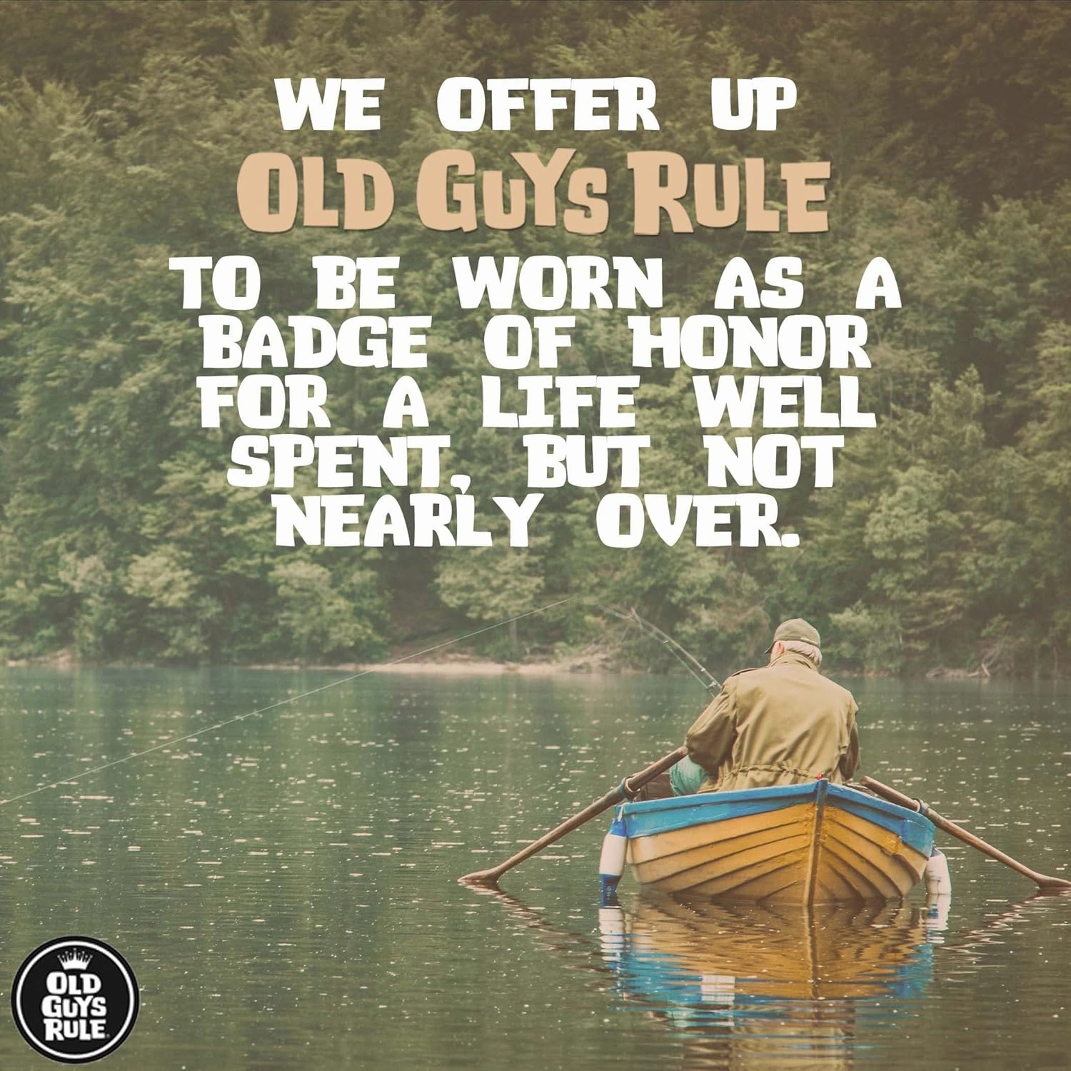 OLD GUYS RULE Men's Graphic T-Shirt, Iron and Octane - Father's Day, Birthday Gift - Novelty Tee for Classic Car Truck Lovers