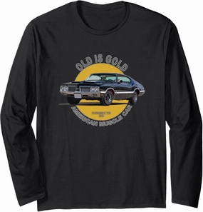 Oldsmobile 442 American Muscle Car 60s 70s Oldsmobile Gold Long Sleeve T-Shirt