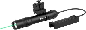 OLIGHT Odin GL 1500 Lumens Picatinny Rail Mount Rechargeable Tactical Flashlight with Green Beam and White LED Combo, Removable Slide Rail-Mount and Dual-Button Remote Pressure Switch (Black)