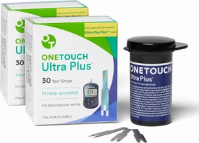 OneTouch Ultra Plus Diabetic Test Strips - 60 ct (Only Works with OneTouch Ultra Plus Flex Blood Sugar Meter)