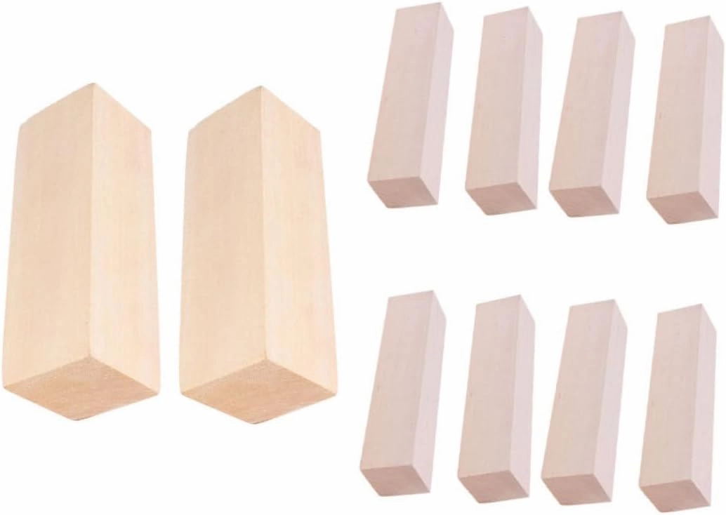 Operitacx 2sets Small Wood Plates Craft Wood for DIY Projects Material Polished Smooth Surface Easy to Cut for Craftmaking 10pcs*2