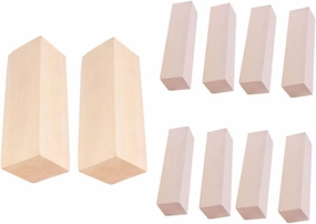 Operitacx 2sets Small Wood Plates Craft Wood for DIY Projects Material Polished Smooth Surface Easy to Cut for Craftmaking 10pcs*2