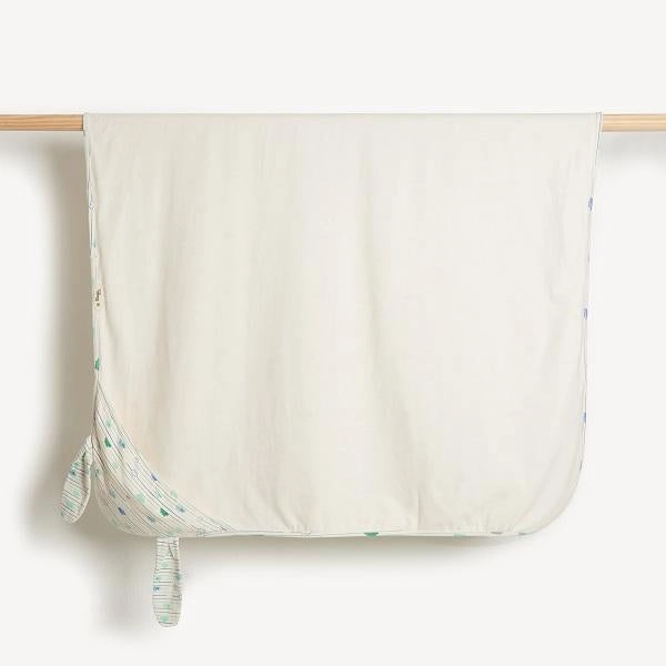 Organic Cotton Sleepsuit, Blanket and Teething Ring Cloud Stripe Gift Box