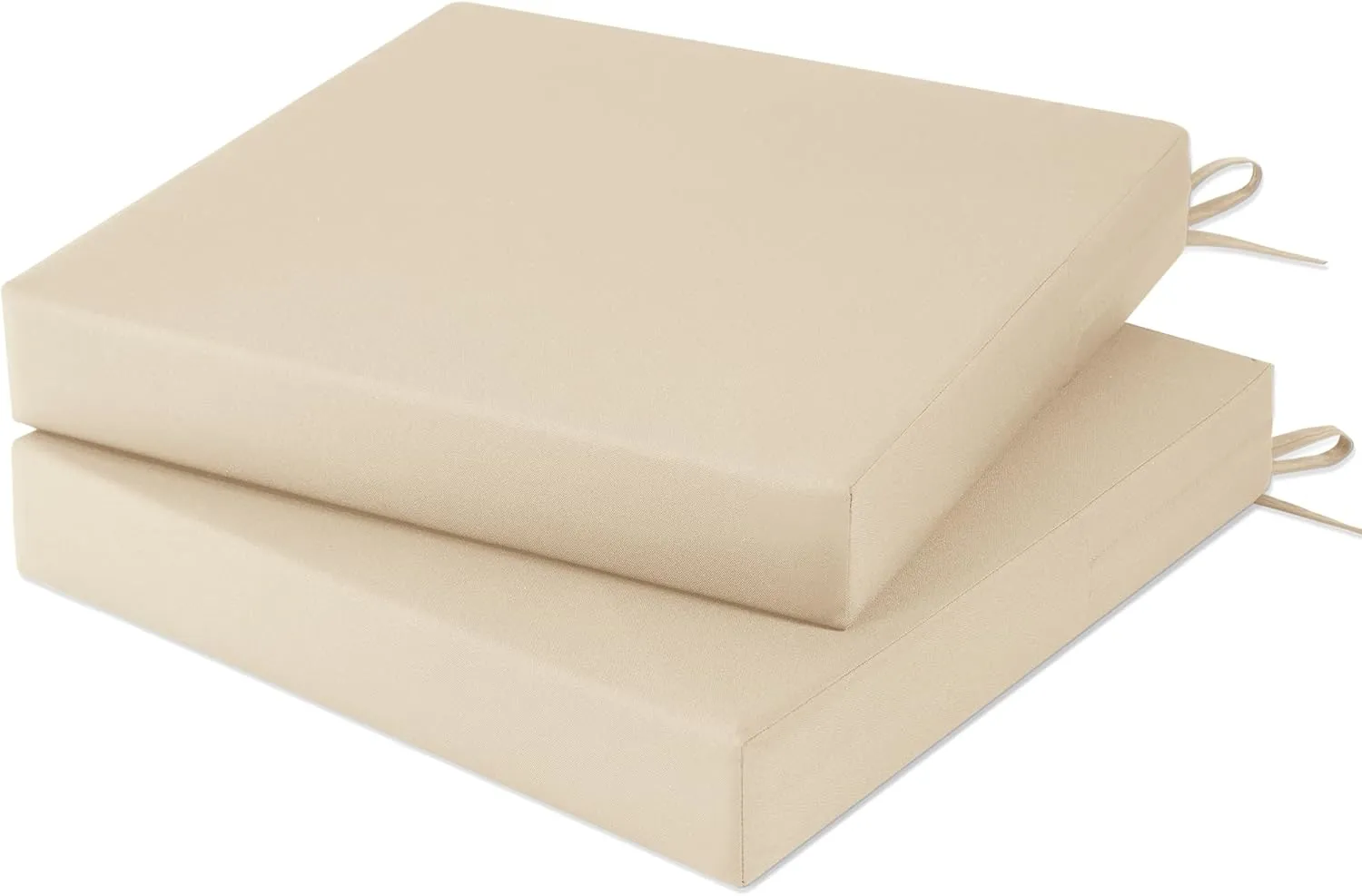 Outdoor Chair Cushions Patio for Furniture Set of 2 Seat Outside Waterproof 19 x 19 x 3 Inch Pads Thick Seating Large Square Light Khaki