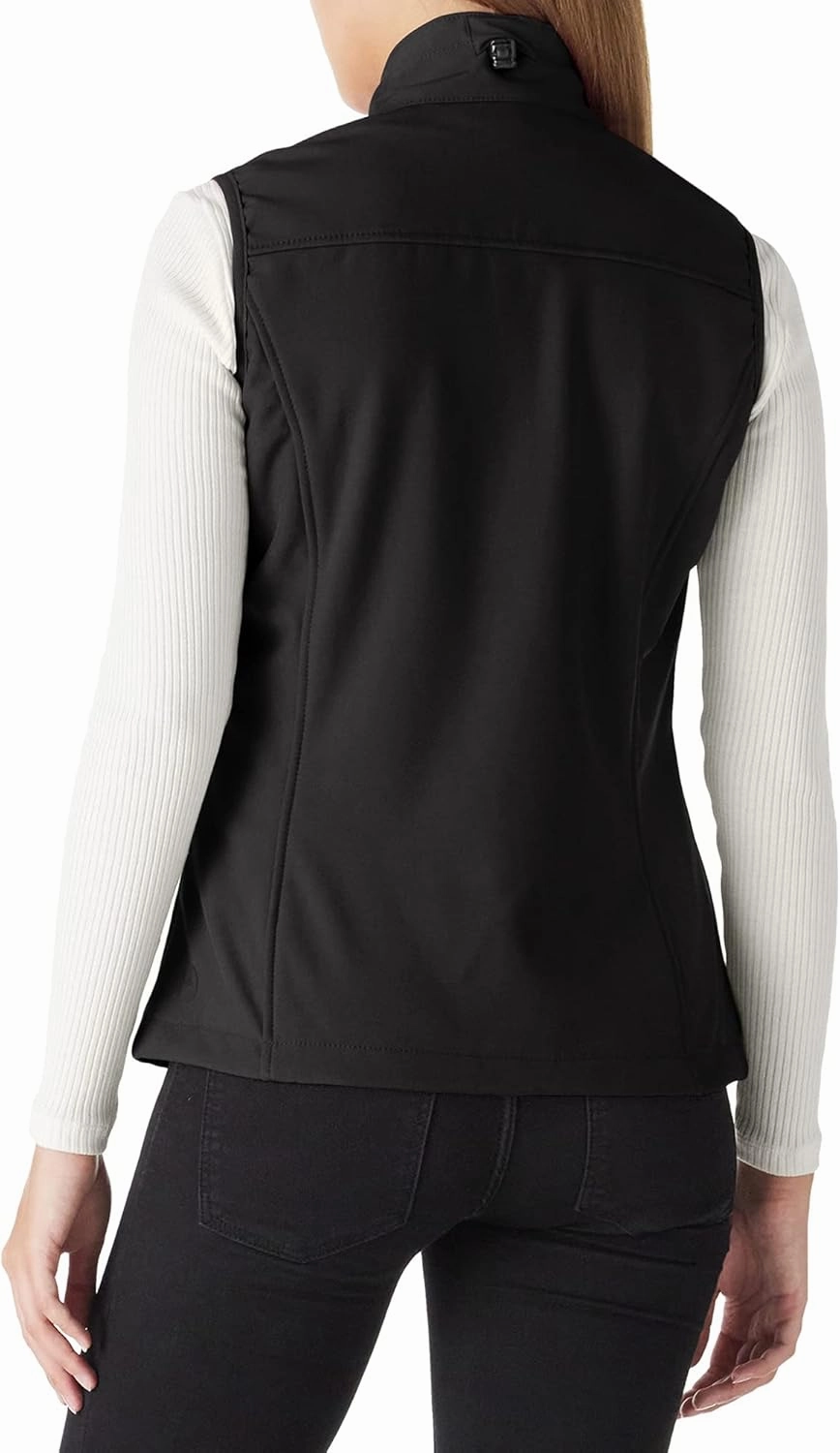 Outdoor Ventures Women's Lightweight Softshell Vest Windproof Fleece Lined Zip Up Sleeveless Jacket for Running Hiking Golf