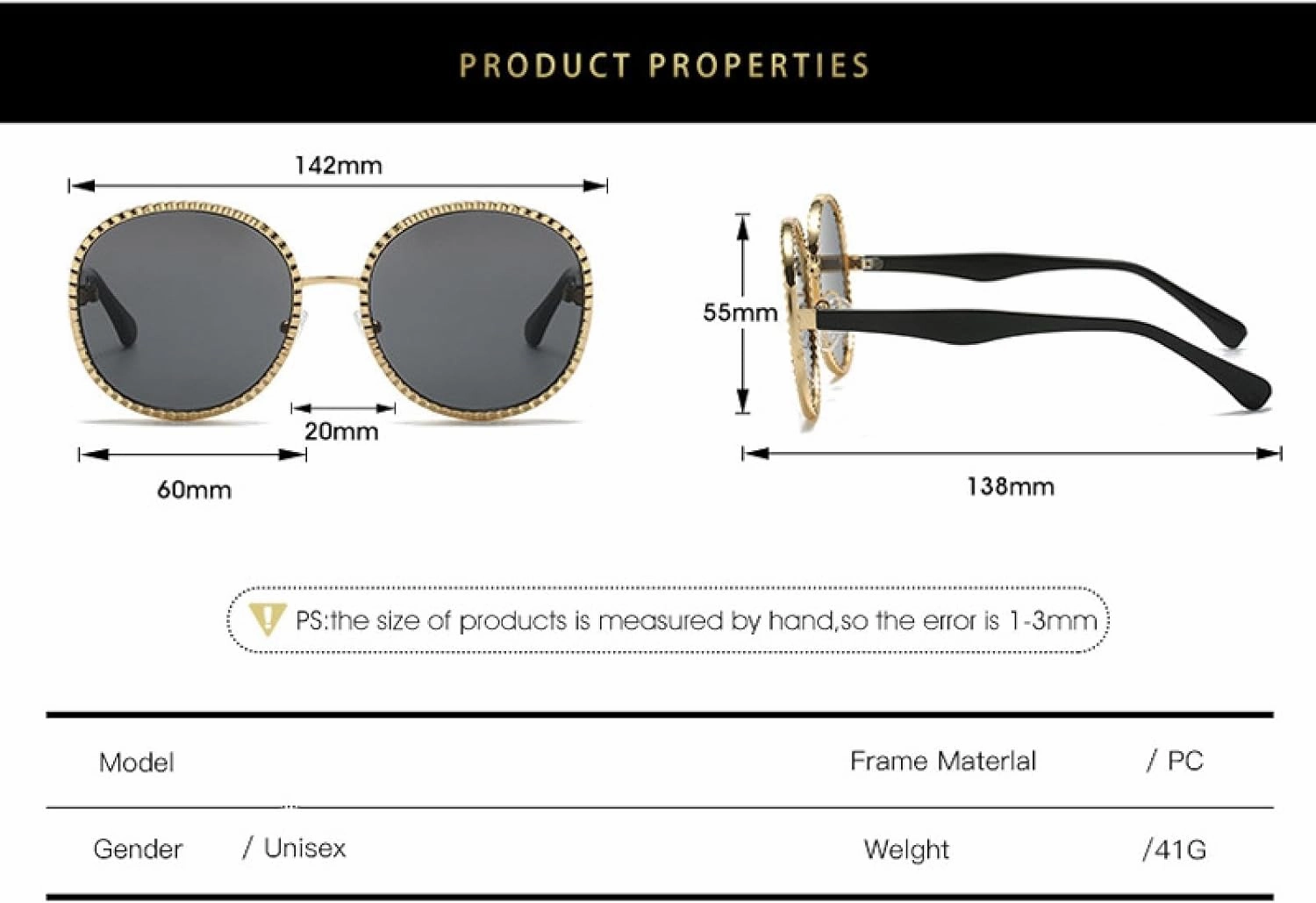 Oversized Oval Metal Sunglasses Women Men Fashion Retro Metal Sun Glasses Travel Shades Uv400