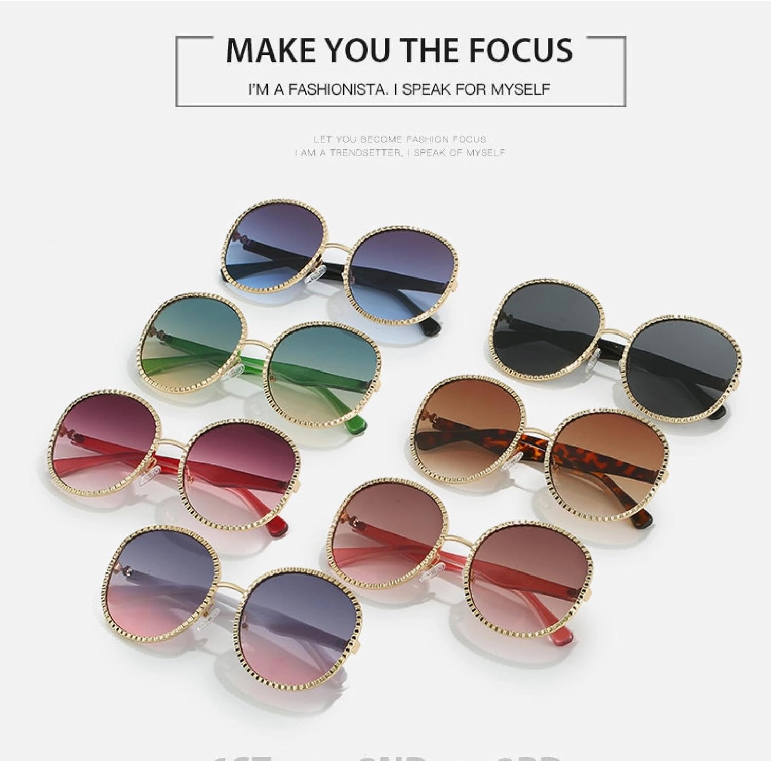 Oversized Oval Metal Sunglasses Women Men Fashion Retro Metal Sun Glasses Travel Shades Uv400
