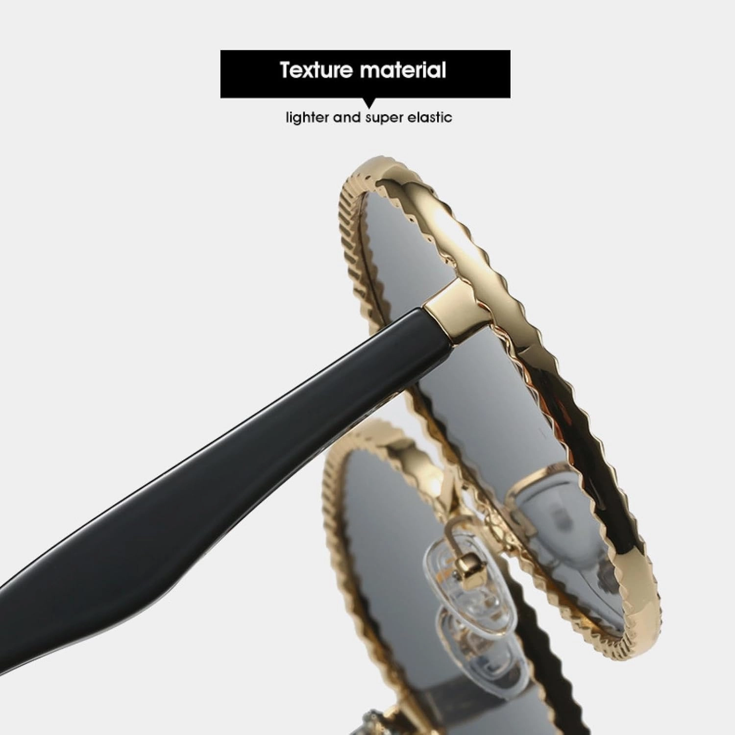 Oversized Oval Metal Sunglasses Women Men Fashion Retro Metal Sun Glasses Travel Shades Uv400