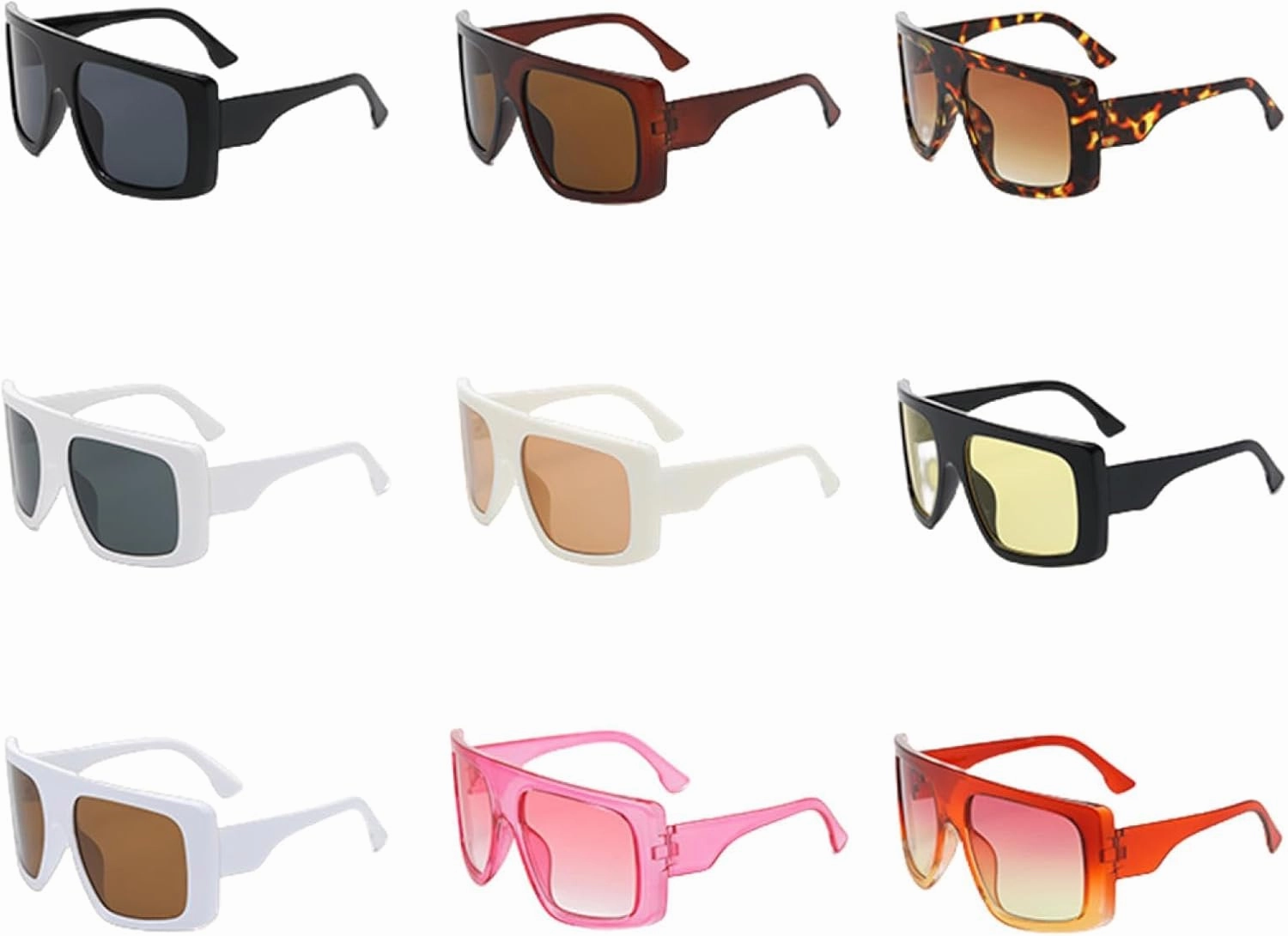 Oversized Sunglasses Women Retro Black Gradient Sun Glasses for Men Big Frame Sunglass Uv400