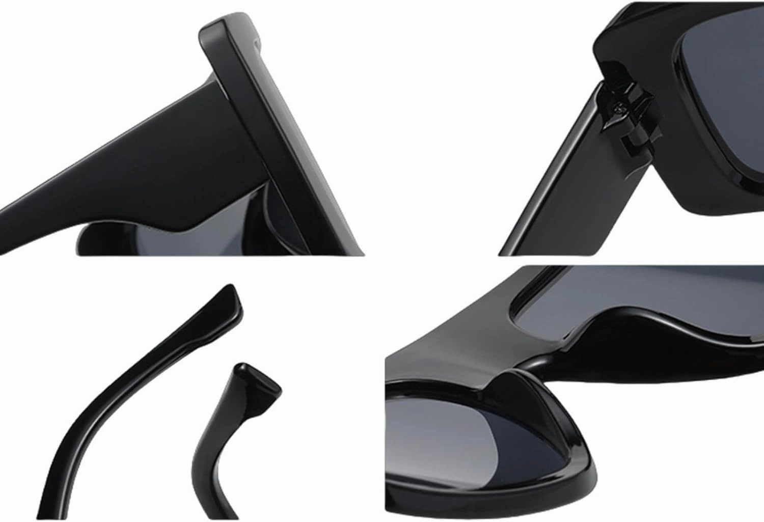Oversized Sunglasses Women Retro Black Gradient Sun Glasses for Men Big Frame Sunglass Uv400