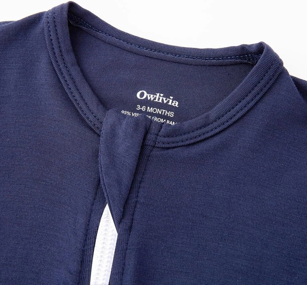 Owlivia Rayon from Bamboo Baby Footless Pajamas, Boys and Girls Zip up Sleep and Play, Long-Sleeve Coveralls