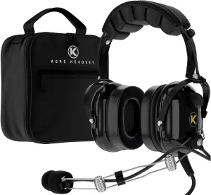 P1 General Aviation Headset with Passive Noise Reduction, Noise-Canceling Microphone, Mono Sound, AUX Port, GA Dual Plug & Free Headset Bag